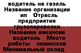 водитель на газель › Название организации ­ ип › Отрасль предприятия ­ грузоперевозки › Название вакансии ­ водитель › Место работы ­ ленинский › Минимальный оклад ­ 13 000 › Максимальный оклад ­ 15 000 - Кировская обл., Киров г. Работа » Вакансии   . Кировская обл.